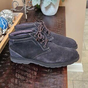 Nunn Bush Men's "Lites" Suede Boots, Black, Sz 10